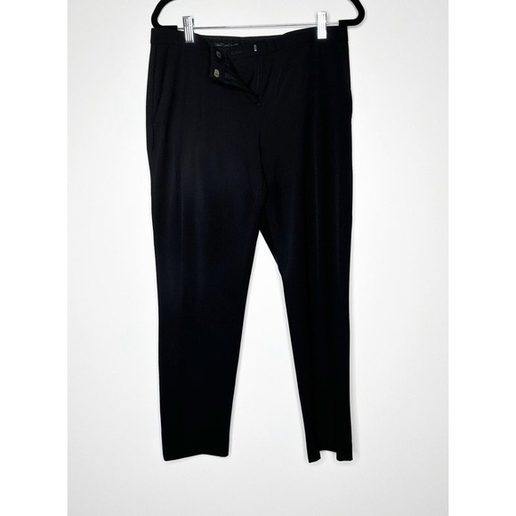 Theory Treeca Cropped Slacks Pants Wool Blend Slim-Leg Women's Black Size 2 - Picture 3 of 7